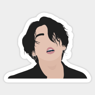 BTS Jungkook Long Hair JK Sticker